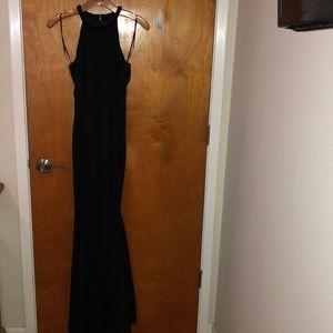 girl in the mirror black beaded maxi dress